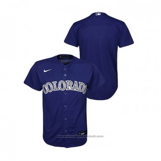 Maglia Baseball Bambino Colorado Rockies Replica Alternato Viola