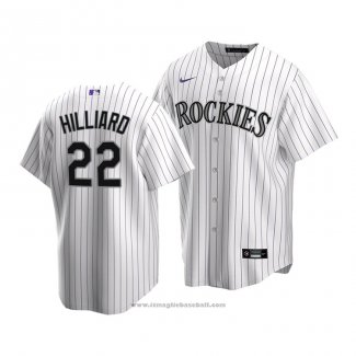 Maglia Baseball Bambino Colorado Rockies Sam Hilliard Replica Primera 2020 Bianco