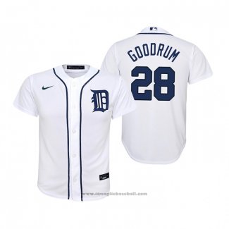 Maglia Baseball Bambino Detroit Tigers Niko Goodrum Replica Primera Bianco