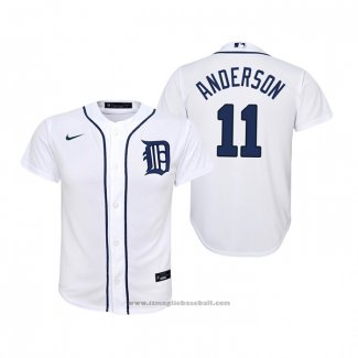 Maglia Baseball Bambino Detroit Tigers Sparky Anderson Replica Primera Bianco