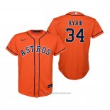 Maglia Baseball Bambino Houston Astros Nolan Ryan Replica Alternato Arancione