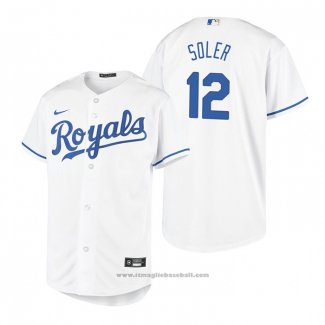 Maglia Baseball Bambino Kansas City Royals Jorge Soler Replica Primera Bianco