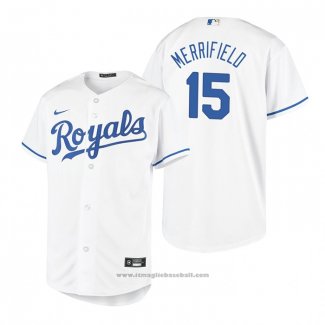 Maglia Baseball Bambino Kansas City Royals Whit Merrifield Replica Primera Bianco