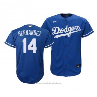 Maglia Baseball Bambino Los Angeles Dodgers Enrique Hernandez Replica Alternato 2020 Blu