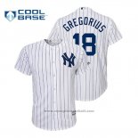 Maglia Baseball Bambino New York Yankees Didi Gregorius Cool Base Home Bianco