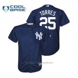 Maglia Baseball Bambino New York Yankees Gleyber Torres Cool Base Alternato Blu