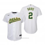 Maglia Baseball Bambino Oakland Athletics Khris Davis Replica Primera Bianco