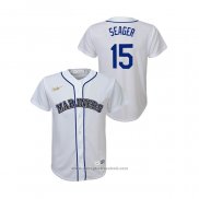 Maglia Baseball Bambino Seattle Mariners Kyle Seager Cooperstown Collection Home Bianco