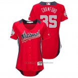 Maglia Baseball Donna All Star Brandon Crawford 2018 Home Run Derby National League Rosso