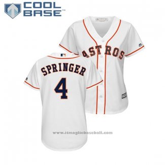 Maglia Baseball Donna Astros George Springer Cool Base Bianco