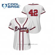 Maglia Baseball Donna Atlanta Braves 2019 Jackie Robinson Day Cool Base Bianco