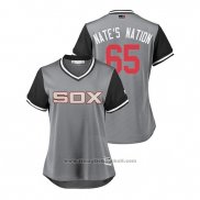 Maglia Baseball Donna Chicago White Sox Nate Jones 2018 LLWS Players Weekend Nate's Nation Grigio