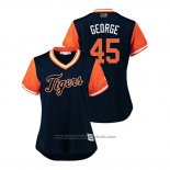 Maglia Baseball Donna Detroit Tigers Buck Farmer 2018 LLWS Players Weekend George Blu