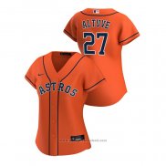 Maglia Baseball Donna Houston Astros Jose Altuve 2020 Replica Alternato Arancione