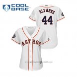 Maglia Baseball Donna Houston Astros Yordan Alvarez 2019 World Series Bound Cool Base Bianco