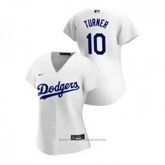 Maglia Baseball Donna Los Angeles Dodgers Justin Turner 2020 Replica Home Bianco