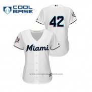 Maglia Baseball Donna Miami Marlins 2019 Jackie Robinson Day Cool Base Bianco