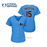 Maglia Baseball Donna Miami Marlins Brian Anderson Cool Base 2019 Blu