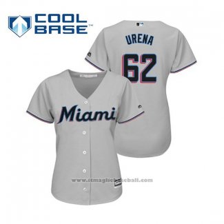 Maglia Baseball Donna Miami Marlins Jose Urena Cool Base Road 2019 Grigio