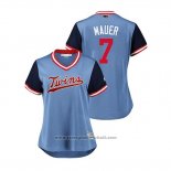 Maglia Baseball Donna Minnesota Twins Joe Mauer 2018 LLWS Players Weekend Mauer Blu