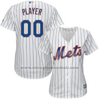 Maglia Baseball Donna New York Mets Personalizzate Bianco