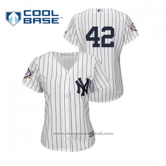 Maglia Baseball Donna New York Yankees 2019 Jackie Robinson Day Cool Base Bianco