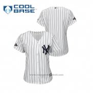 Maglia Baseball Donna New York Yankees 2019 Postseason Cool Base Bianco
