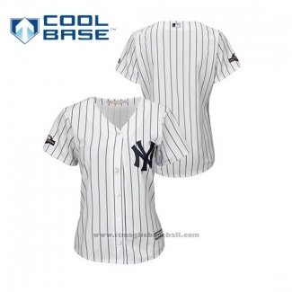 Maglia Baseball Donna New York Yankees 2019 Postseason Cool Base Bianco