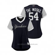 Maglia Baseball Donna New York Yankees Aroldis Chapman 2018 LLWS Players Weekend The Missile Blu