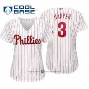 Maglia Baseball Donna Philadelphia Phillies Bryce Harper Cool Base Home Replica Bianco