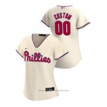 Maglia Baseball Donna Philadelphia Phillies Personalizzate 2020 Replica Alternato Crema