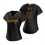 Maglia Baseball Donna Pittsburgh Pirates Wilmer Difo Alternato Replica Nero