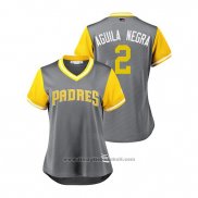 Maglia Baseball Donna San Diego Padres Jose Pirela 2018 LLWS Players Weekend Aguila Negra Grigio