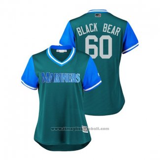 Maglia Baseball Donna Seattle Mariners Chasen Bradford 2018 LLWS Players Weekend Black Bear Verde