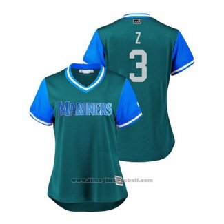 Maglia Baseball Donna Seattle Mariners Mike Zunino 2018 LLWS Players Weekend Z Verde