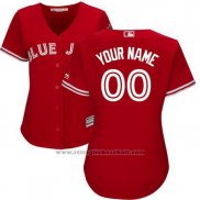 Maglia Baseball Donna Tampa Bay Rays Personalizzate Rosso