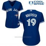 Maglia Baseball Donna Toronto Blue Jays Jose Bautista Cool Base Blu