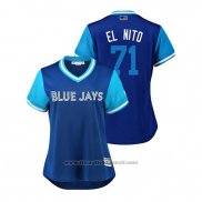 Maglia Baseball Donna Toronto Blue Jays Luis Santos 2018 LLWS Players Weekend El Nito Blu