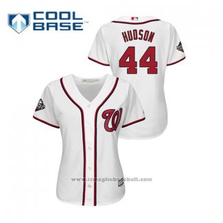 Maglia Baseball Donna Washington Nationals Daniel Hudson 2019 World Series Bound Cool Base Bianco