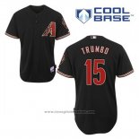 Maglia Baseball Uomo Arizona Diamondbacks 15 Mark Trumbo Nero Alternato Cool Base