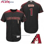 Maglia Baseball Uomo Arizona Diamondbacks 1 Michael Bourn Nero Hispanic Heritage Flex Base