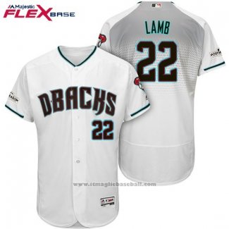 Maglia Baseball Uomo Arizona Diamondbacks 2017 Postseason 22 Jake Lamb Bianco Flex Base