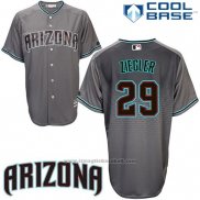 Maglia Baseball Uomo Arizona Diamondbacks 29 Brad Ziegler Cool Base Grigio