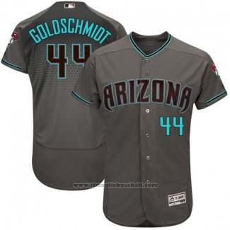 Maglia Baseball Uomo Arizona Diamondbacks 44 Paul Goldschmidt Grigio Turquoise 2017 Flex Base