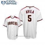 Maglia Baseball Uomo Arizona Diamondbacks Alex Avila Cool Base Home Bianco