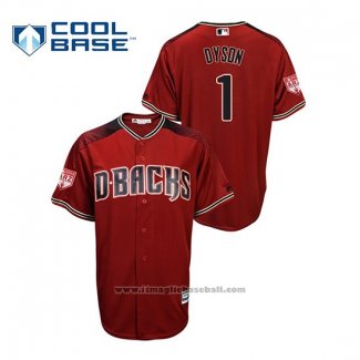 Maglia Baseball Uomo Arizona Diamondbacks Jarrod Dyson 2019 Allenamento Primaverile Cool Base Rosso