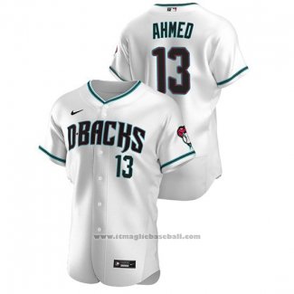 Maglia Baseball Uomo Arizona Diamondbacks Nick Ahmed Autentico 2020 Alternato Bianco Verde