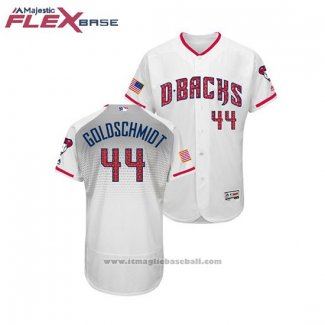 Maglia Baseball Uomo Arizona Diamondbacks Paul Goldschmidt 2018 Stars & Stripes Flex Base Bianco