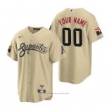 Maglia Baseball Uomo Arizona Diamondbacks Personalizzate 2021 City Connect Replica Or