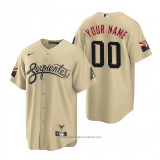 Maglia Baseball Uomo Arizona Diamondbacks Personalizzate 2021 City Connect Replica Or